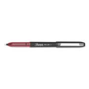 Sharpie Roller Professional Design Roller Ball Pen, Stick, Medium 0.7 mm, Red Ink, Black Barrel, Dozen (2101304)