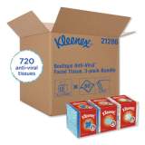 Kleenex Boutique Anti-Viral Facial Tissue, 3-Ply, White, Pop-Up Box, 60 Sheets/Box, 3 Boxes/Pack, 4 Packs/Carton (21286CT)