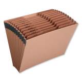 AbilityOne 7530016819290 SKILCRAFT Expanding File Jan-Dec, 9" Expansion, 12 Sections, 1/12-Cut Tab, Letter Size, Brown, Open Top