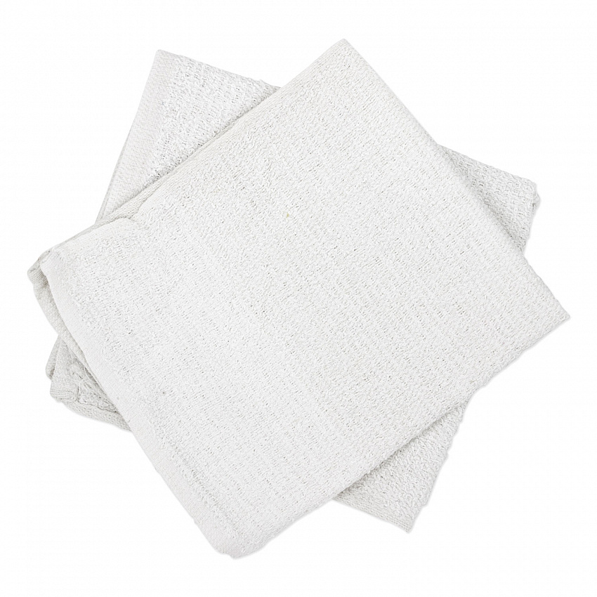 Counter Cloth/Bar Mop, 15.5 x 17, White, Cotton, 60/Carton (536605DZBX)