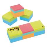 Post-it Notes Mini Cubes, 1 7/8 x 1 7/8, Orange Wav/Green Wave, 400-Sheet, 3/Pack (20513PK)