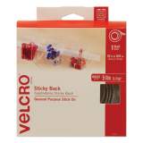 VELCRO Sticky-Back Fasteners with Dispenser, Removable Adhesive, 0.75" x 15 ft, White (90082)