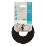 VELCRO ONE-WRAP Pre-Cut Thin Ties, 0.25" x 8", Black, 25/Pack (91141)