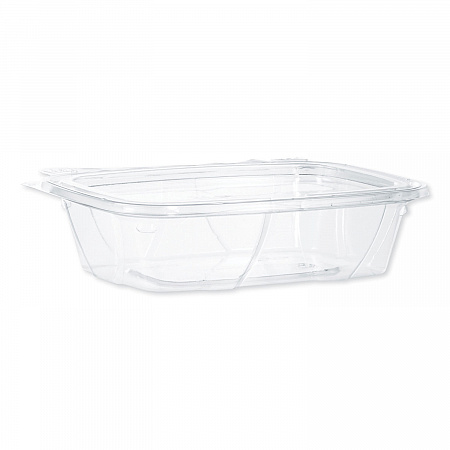 ClearPac SafeSeal Tamper-Resistant, Tamper-Evident Containers, Tall, Flat Lid, 20 oz, Clear, Plastic, 200/Carton (CH20TF)