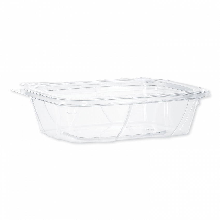 ClearPac SafeSeal Tamper-Resistant, Tamper-Evident Containers, Tall, Flat Lid, 20 oz, Clear, Plastic, 200/Carton (CH20TF)