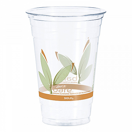 Bare Eco-Forward RPET Cold Cups, ProPlanet Seal, 20 oz, Plastic, Leaf Design, 50/Pack, 12 Packs/Carton (RTP20BARE)