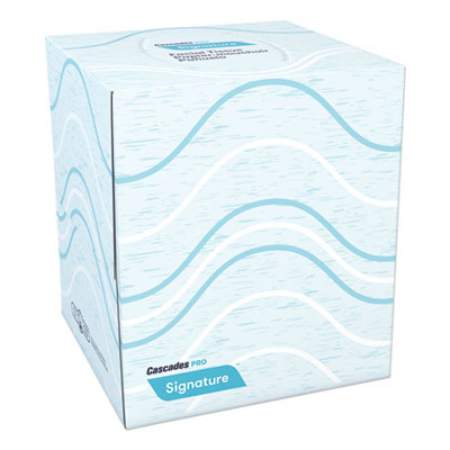 Cascades PRO Signature Facial Tissue, 2-Ply, White, Cube, 90 Sheets/Box, 36 Boxes/Carton (F710)