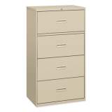 HON 400 Series Four-Drawer Lateral File, 36w x 19.25d x 63.25h, Putty (BSX484LL)