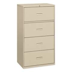 HON 400 Series Four-Drawer Lateral File, 36w x 19.25d x 63.25h, Putty (BSX484LL)