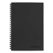 Cambridge Wirebound Business Notebook, 1 Subject, Wide/Legal Rule, Black Cover, 8 x 5, 80 Sheets (06074)