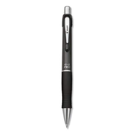 Pilot G2 Pro Gel Pen, Retractable, Fine 0.7 mm, Black Ink, Gray Barrel (31147)