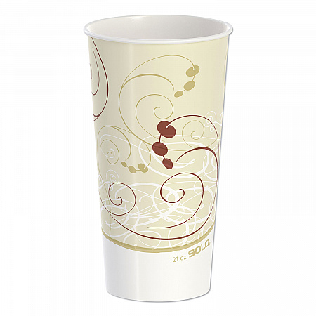 Double Sided Poly Paper Cold Cups, 21 oz, Symphony Design, 50/Pack, 20 Packs/Carton (RNP21PSYM)