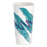 Dart Double Sided Poly Paper Cold Cups, 21 oz, Jazz Design, White/Green/Purple, 50/Pack, 20 Packs/Carton (RNP21PJ)
