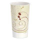 Dart Double Sided Poly Paper Cold Cups, 44 oz, Symphony Design, Tan/Maroon/White, 40/Pack, 12 Packs/Carton (TPH445PSYM)