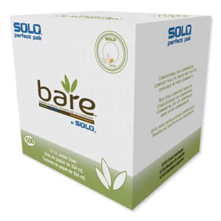 Dart Bare Paper Eco-Forward Dinnerware, Bowl, 12 oz, Green/Tan, 125/Pack, 4 Packs/Carton (OFHW12J7234)