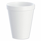 Foam Drink Cups, 10 oz, White, 25/Bag, 40 Bags/Carton (10J10)