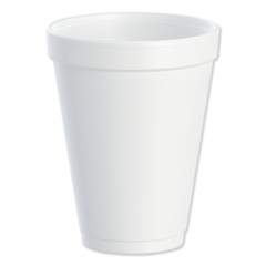 Dart Foam Drink Cups, 12 oz, White, 25/Bag, 40 Bags/Carton (12J12)