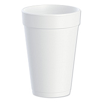 Foam Drink Cups, 16 oz., White, 25/Bag, 40 Bags/Carton (16J16)