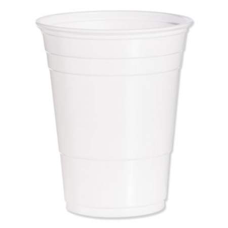 Dart Solo Party Plastic Cold Drink Cups, 16 oz to 18 oz, White, 50/Bag, 20 Bags/Carton (P16W)