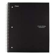 Five Star Wirebound Notebook, 1 Subject, Medium/College Rule, Black Cover, 11 x 8.5, 100 Sheets (72057)