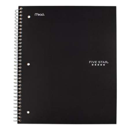 Five Star Wirebound Notebook, 1 Subject, Medium/College Rule, Black Cover, 11 x 8.5, 100 Sheets (72057)