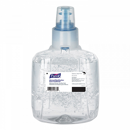 Advanced Hand Sanitizer Green Certified Gel Refill, For LTX-12 Dispensers, 1,200 mL, Fragrance-Free, 2/Carton (190302CT)
