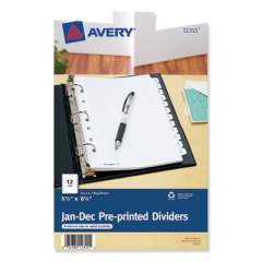 Avery Preprinted Tab Dividers, 12-Tab, 8.5 x 5 1/2 (11315)