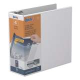 Stride QuickFit D-Ring View Binder, 3 Rings, 4" Capacity, 11 x 8.5, White (87060)