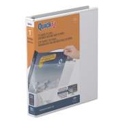 Stride QuickFit D-Ring View Binder, 3 Rings, 1" Capacity, 11 x 8.5, White (87010)