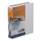 Stride QuickFit D-Ring View Binder, 3 Rings, 1.5" Capacity, 11 x 8.5, White (87020)