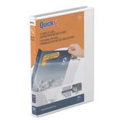 Stride QuickFit D-Ring View Binder, 3 Rings, 0.63" Capacity, 11 x 8.5, White (87000)