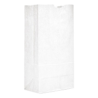Grocery Paper Bags, 20# Size, 40# Basis Weight, 8.25" x 5.25" x 16.13", White, 500/Bundle (GW20500)