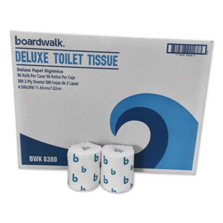 Boardwalk Green Plus Bathroom Tissue, 2-Ply, White, 400 Sheets, 96 Rolls/Carton (6380)