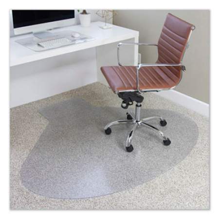 ES Robbins EverLife Chair Mats for Medium Pile Carpet, Contour,  66 x 60, Clear (122775)