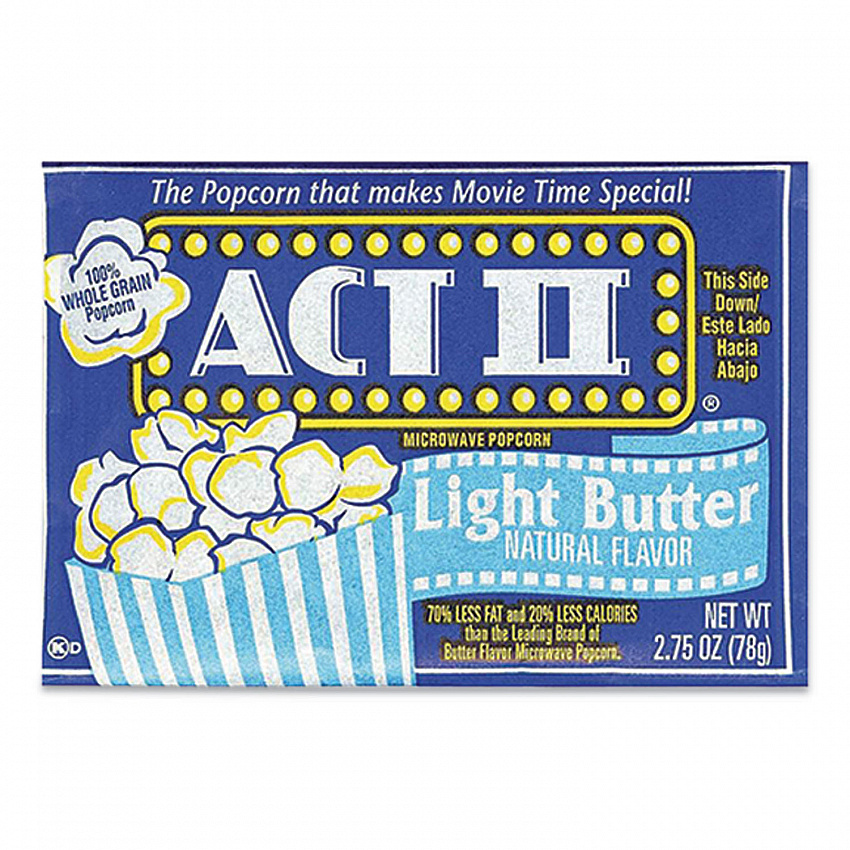 Microwave Popcorn, Light Butter, 2.75 oz Bag, 36/Carton (GOV23243)
