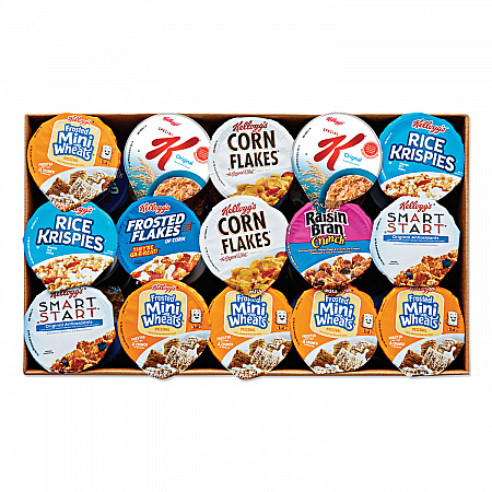 Breakfast Cereal - Single Serve, Classic Assortment, 2.1 oz Cup, 60/Carton (12609)