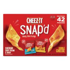 Sunshine Cheez-it Snap'd Crackers, Assorted Varieties, 0.75 oz Pouch, 42/Carton (24396352)