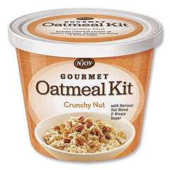 N'Joy Gourmet Oatmeal Kit, Crunchy Nut, 2.33 oz Cup, 8/Carton (324051)