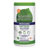 Seventh Generation Professional Disinfecting Multi-Surface Wipes, 8 x 7, Lemongrass Citrus, 70/Canister, 6 Canisters/Carton (44753CT)