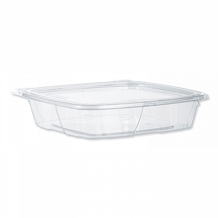 ClearPac SafeSeal Tamper-Resistant/Evident Containers, Flat Lid, 35 oz, Clear, Plastic, 100/Bag, 2 Bags/Carton (CH35DEF)