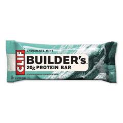 CLIF Bar Builders Protein Bar, Chocolate Mint, 2.4 oz Bar, 12 Bars/Box (2051018)