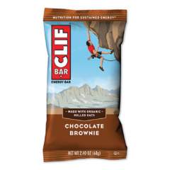 CLIF Bar Energy Bar, Chocolate Brownie, 2.4 oz Bar, 12 Bars/Box (2837279)