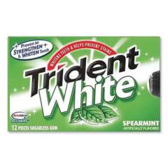 Trident Sugar-Free Gum, White Spearmint, 16 Sticks/Pack, 9 Packs/Box (2051057)