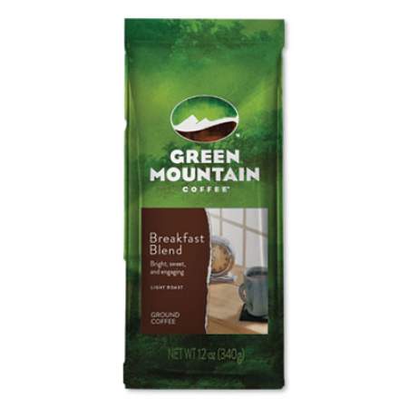 Green Mountain Coffee Breakfast Blend Ground Coffee, 12 oz Bag (759358)