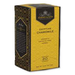 Harney & Sons Premium Tea, Egyptian Chamomile Herbal Tea, Individually Wrapped Tea Bags, 20/Box (24380969)