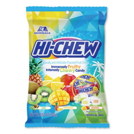 Hi-Chew Fruit Chews, Tropical, Peg Bag 3.53 oz, 6/Carton (24394472)