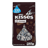 KISSES, Milk Chocolate, Silver Wrappers, 56 oz Bag (12295)