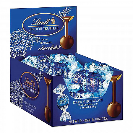 Lindor Dark Chocolate Truffles, 25.4 oz Box, 60/Box (LAS3513)