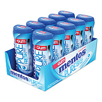 Pure Fresh Sugar-Free Gum, Mint, 15 Pieces/Pack, 10 Packs/Box (VAM1463620)