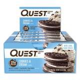 Quest Protein Bars, Cookies and Cream, 2.12 oz Bar, 12 Bars/Box (2416979)